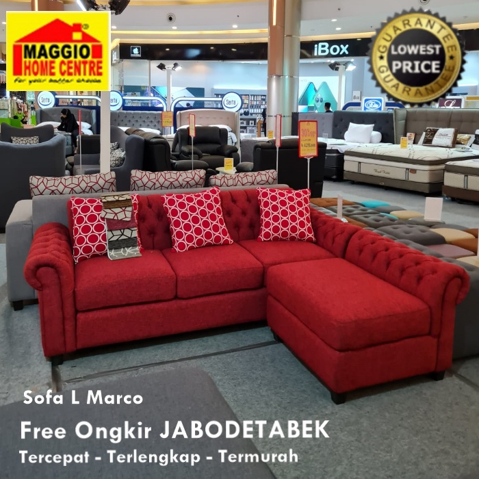 SOFA L MINIMALIS - SOFA RUANG TAMU - SOFA TIDUR - MARCO - MAGGIO