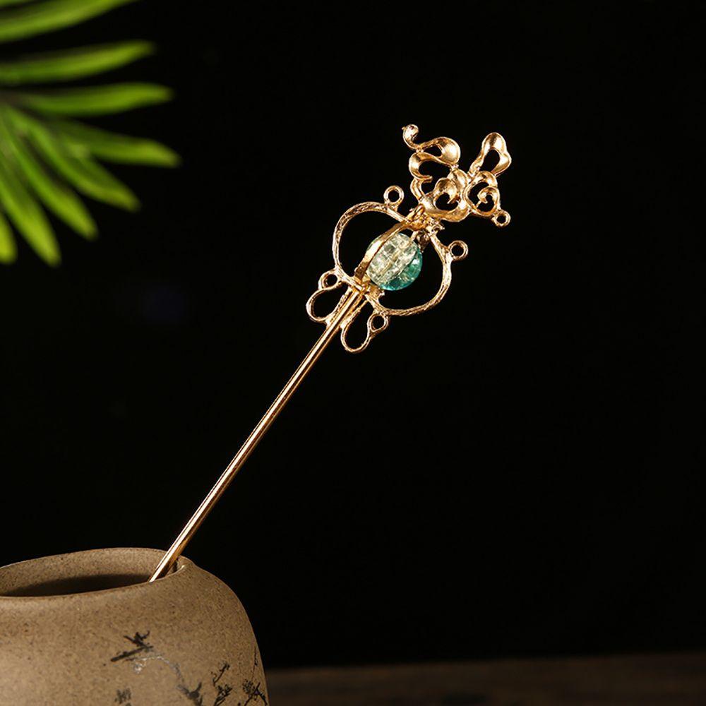 Needway Rambut Stik Rambut Garpu Vintage Hanfu Wanita Hiasan Kepala Wanita Gaya Cina Drop Earrings