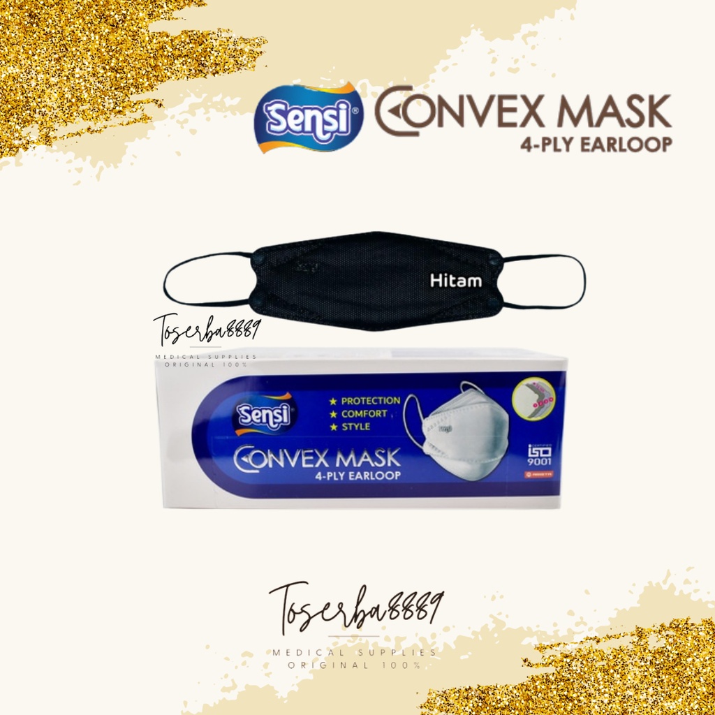Masker Sensi Convex Mask 4 Ply | Masker Earloop 4 Ply | Masker Sensi / Masker Korea/ Masker KF94