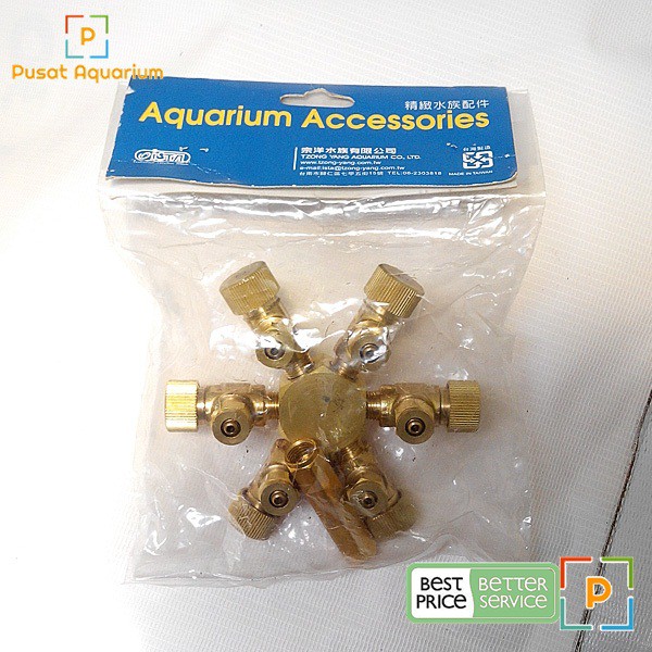 ISTA SPLITTER CO2 6 WAY CO2 Gas Spliter Tabung Co2 Splitter Aquarium