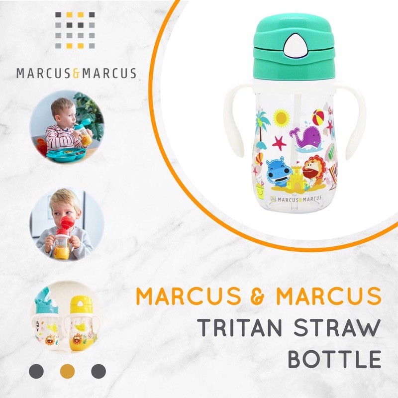 Marcus &amp; Marcus Tritan Straw Bottle/Botol minum anak