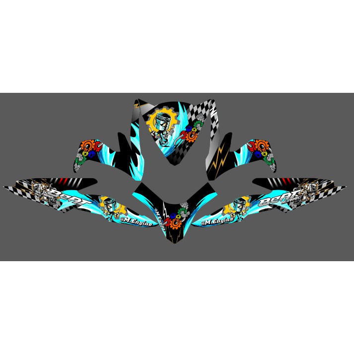 Decal Sticker beat street custom cheest