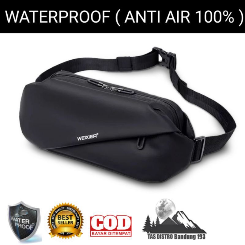 TERBARU Tas Slempang Waistbag Pria wanita Wanterpack Anti air / Tas slempang waterproof Original