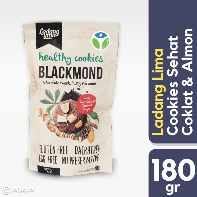 

Cuci Gudang Awal Tahun Ladang Lima - Blackmond Cookies - Kacang Almond - Bebas Gluten - 180gr Big