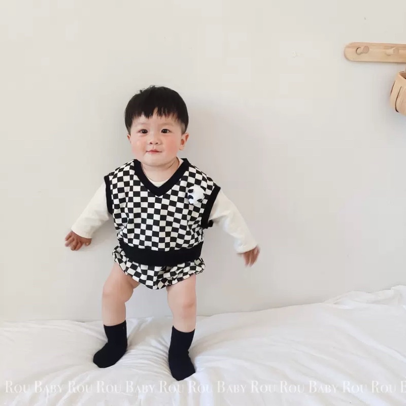 Panda vest set bayi