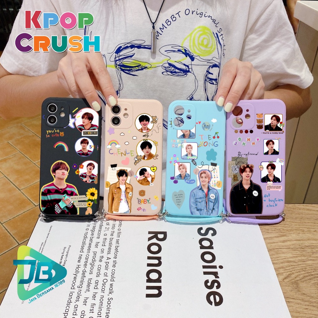 SOFTCASE SILIKON SLINGCASE TALI LANYARD STRAP PHONE MACARON PELINDUNG KAMERA KPOP CRUSH OPPO VIVO SAMSUNG XIAOMI REALME IPHONE ALL TYPE JB5531