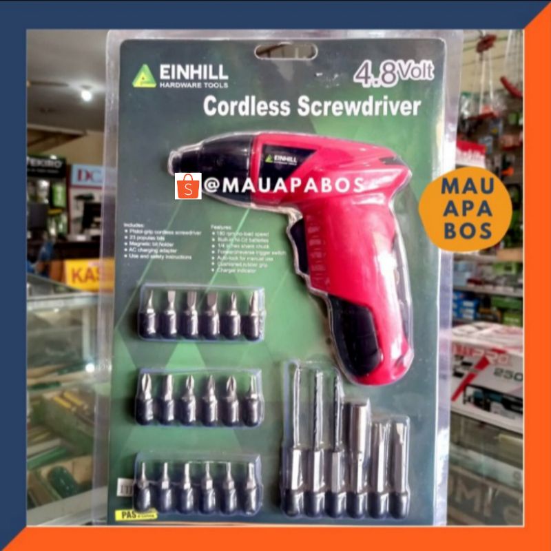 Bor Beterai Einhill Cordless Screwdriver 4,8V Bor Cordless Murah