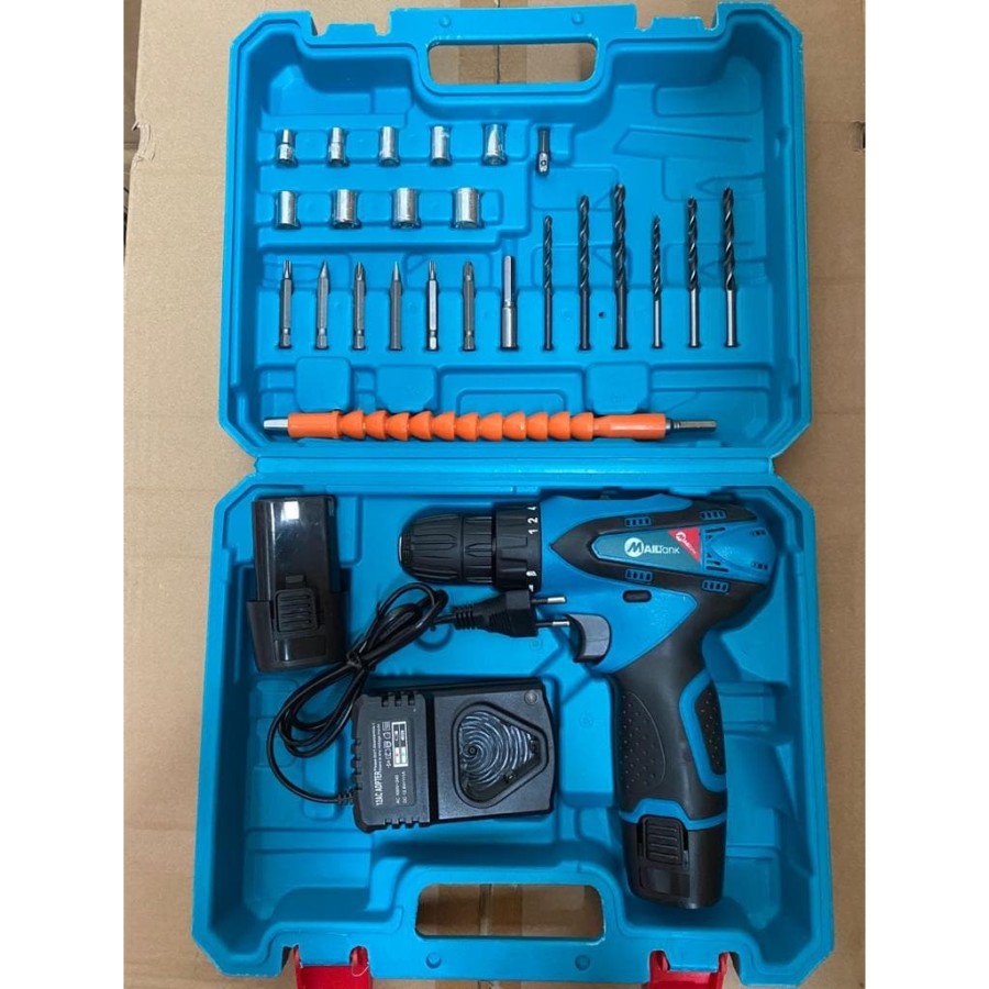 Mesin bor baterai cordless drill 12 v mailtank sh 191