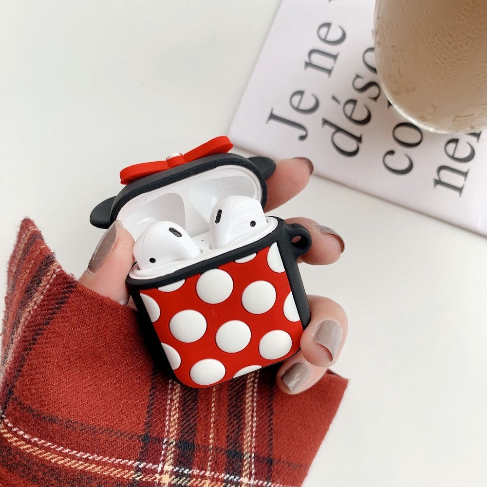 Case Pelindung Bahan Silikon Motif Kartun untuk airpods Bluetooth Wireless