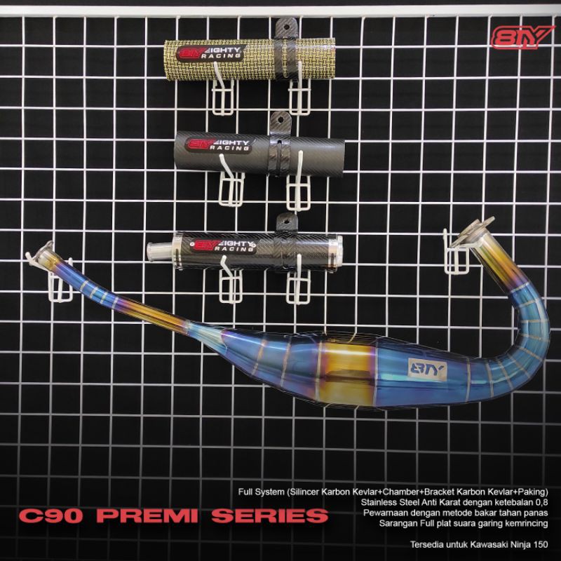 Knalpot Ninja RR R Bluemoon silincer Karbon Kevlar Eighty 8TY