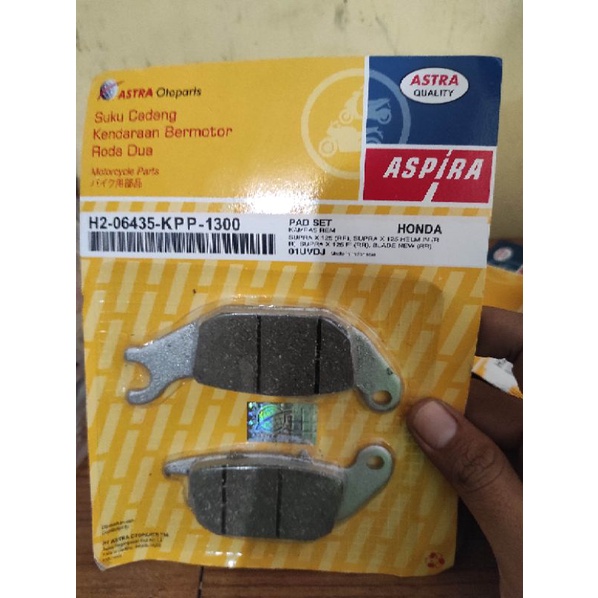 kampas rem depan dispad belakang Honda  Supra 125 new Blade helm in merk aspira100% original