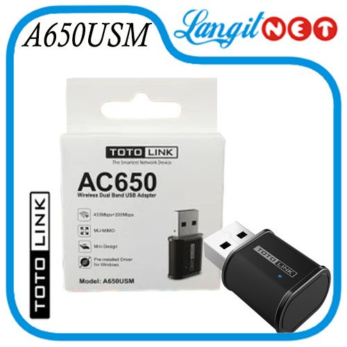 TOTOLINK  A650USM WIRELESS DUAL BAND USB ADAPTER