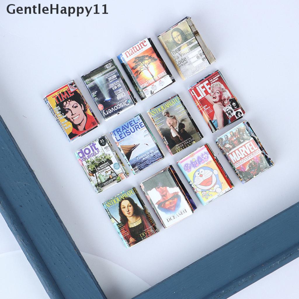 Gentlehappy 12pcs / set Miniatur Buku Komik Untuk Dekorasi Rumah Boneka