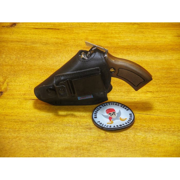 HOLSTER REVOLVER - SARUNG SARANG SENJATA KULIT ASLI SELIP PINGGANG REVOLVER TAURUS SNW PINDAD CPPS