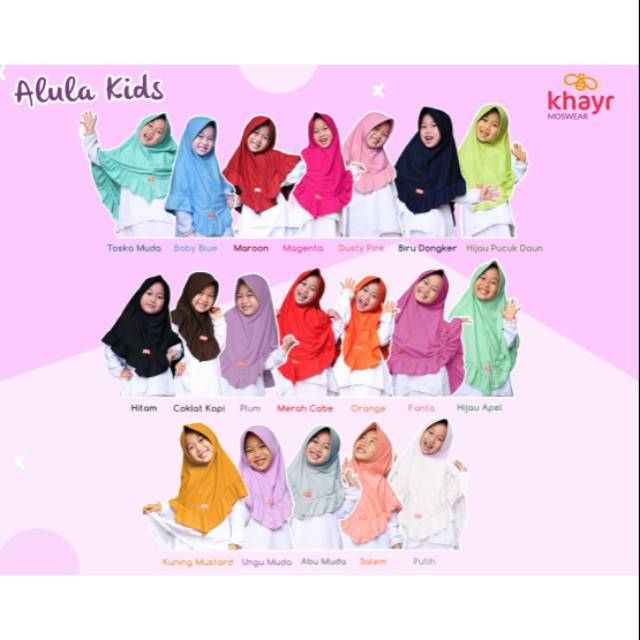 Jilbab/Hijab anak ALULA KIDS Series/Khayr Moswear