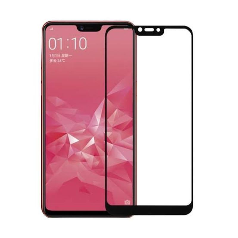 Tempered Glass Oppo A3S/Realme C1 Full Cover Premium Glass