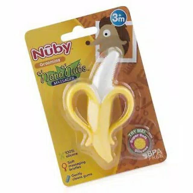 Nuby banana tootbrush/nuby gigitan bayi/nuby teether