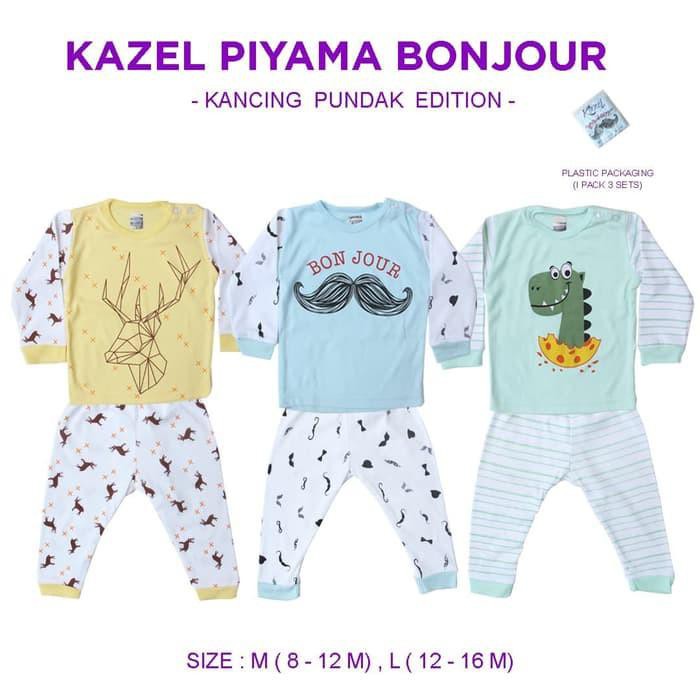 CLEARANCE SALE 3pcs Kazel Piyama Bonjour edition 0-16 bulan CBKS