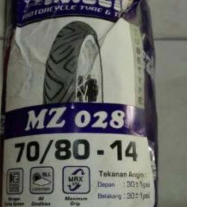 *Banyak Peminat* Ban Motor Mizzle MZ-028 70/80 Ring 14, Tube Type .