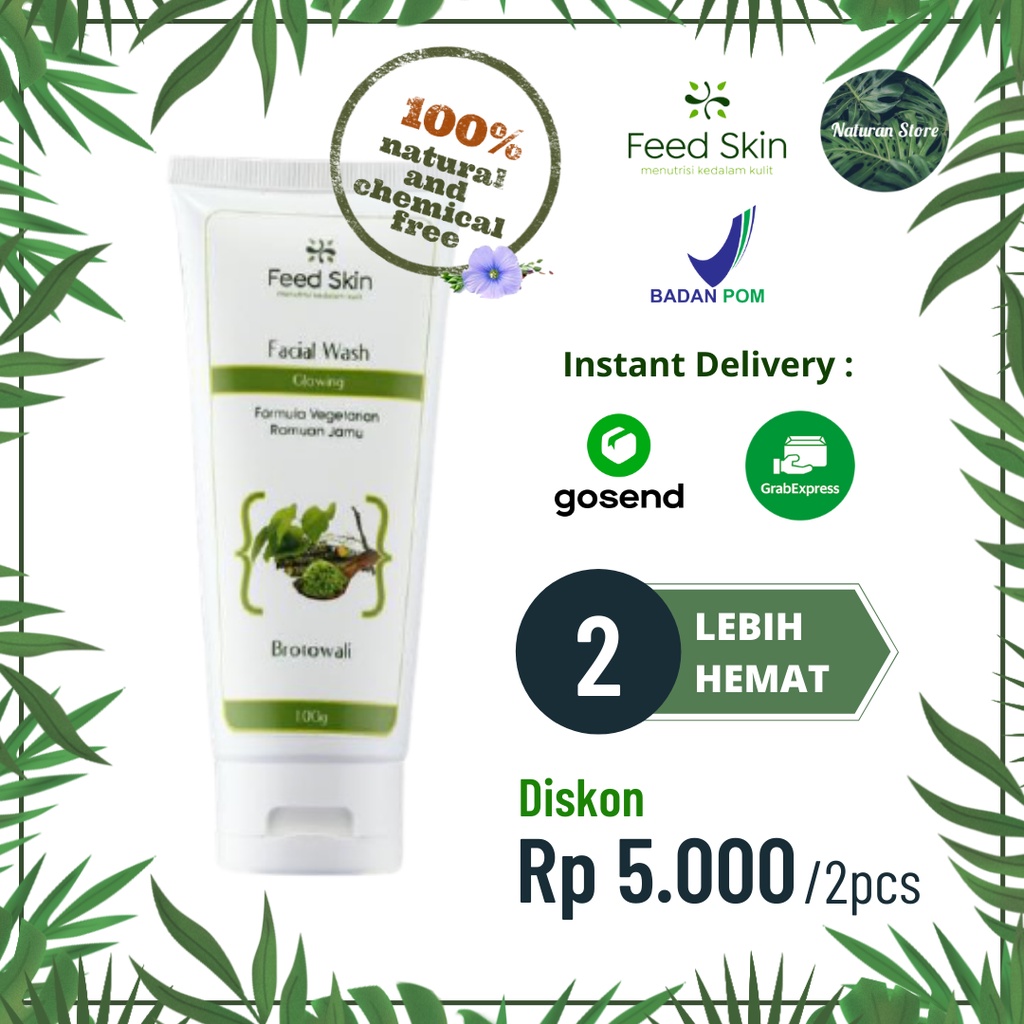 Facial Wash Organik/Herbal FEED SKIN Brotowali 100g