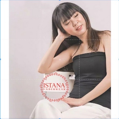 Atasan wanita kemben tanpa busa tanpa tali Seamless model panjang Premium