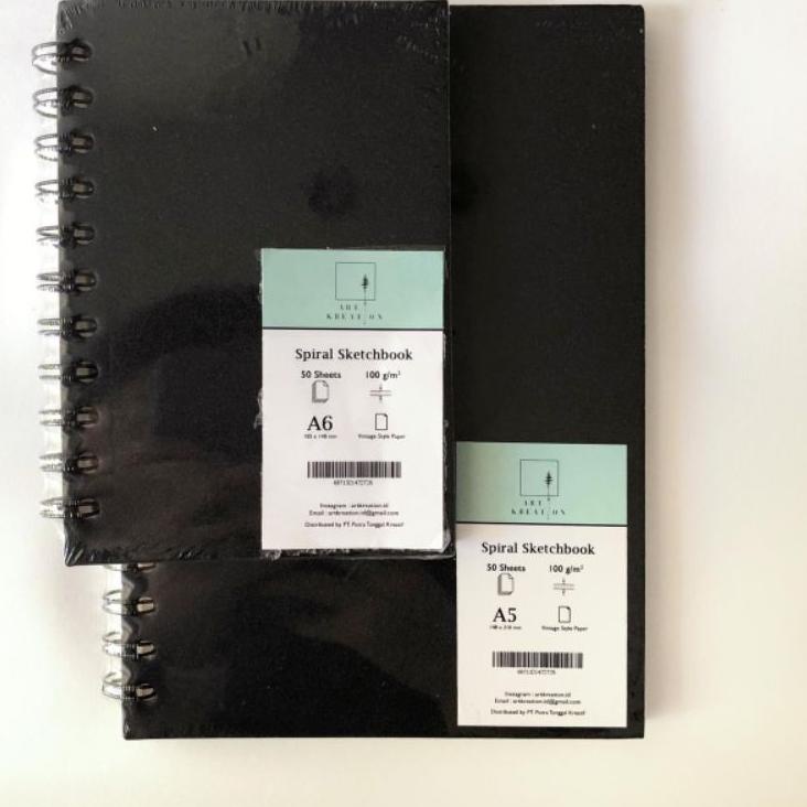 

Hot Product art kreation spiral sketchbook A5/A6 (hardcover)