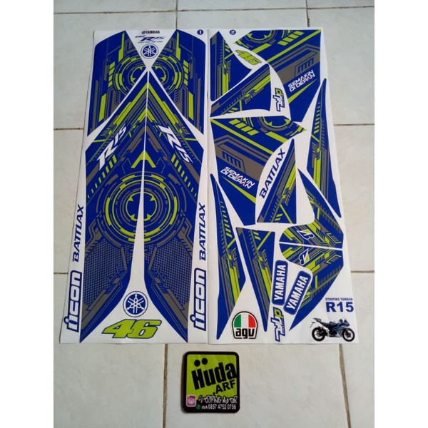 striping motor variasi R15V2 icon sticker variasi R15V2 terlaris