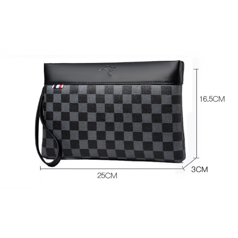 Business Clutch Big Model Damier Black / Tas tangan Handbag Pria BC02 1077