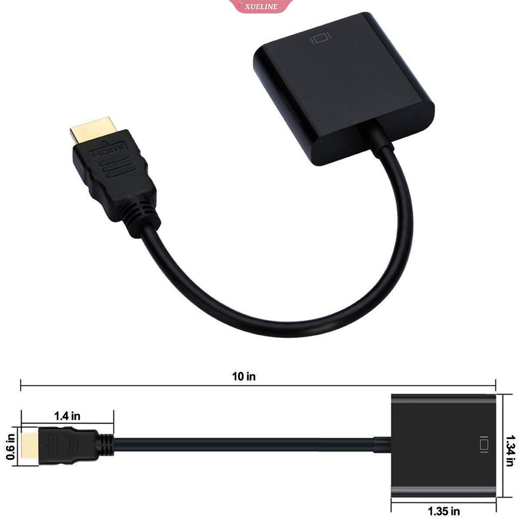 Kabel Adapter Hdmi To Vga Hd 1080p Kecepatan Tinggi Xueling