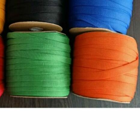 ♨ tali id card / tali sepatu / tali rajut 1cm / roll ♪