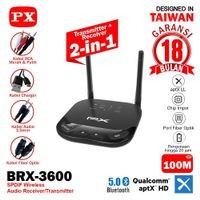 PX Receiver Bluetooth Transmitter Audio 5.0 HD Stereo 2in1 PX BRX-3600