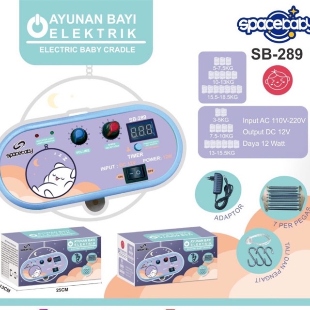Jual MESIN AYUNAN BAYI ELEKTRIK SPACEBABY Space Baby SB 289 ELECTRIC ...