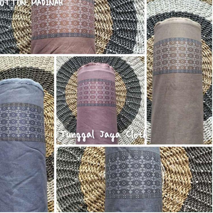 {VEN.21Jl22w} kain katun madinah motif bordir sama sisi || madinah motif || madinah bordir || madina