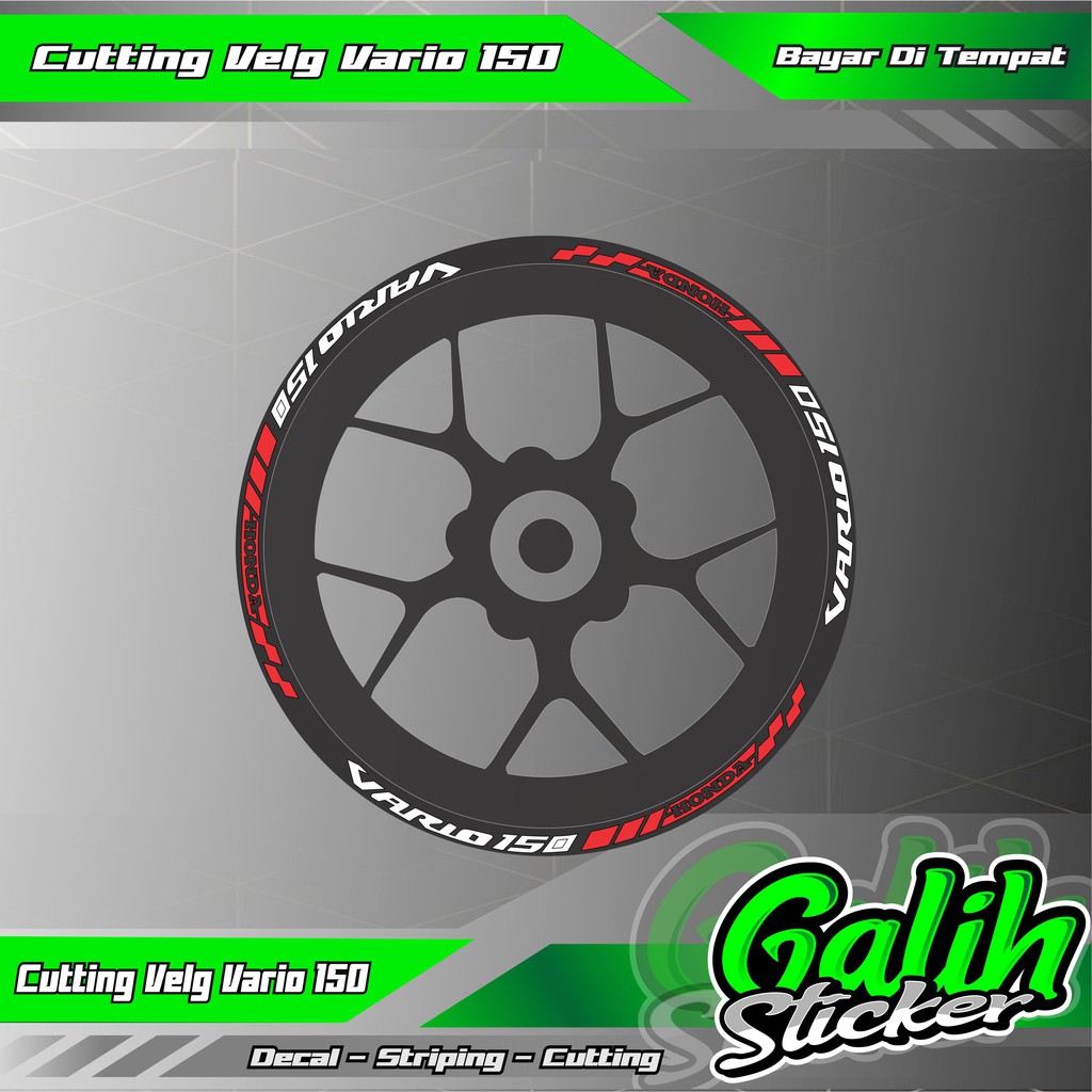 Cutting Sticker Velg New Vario 150
