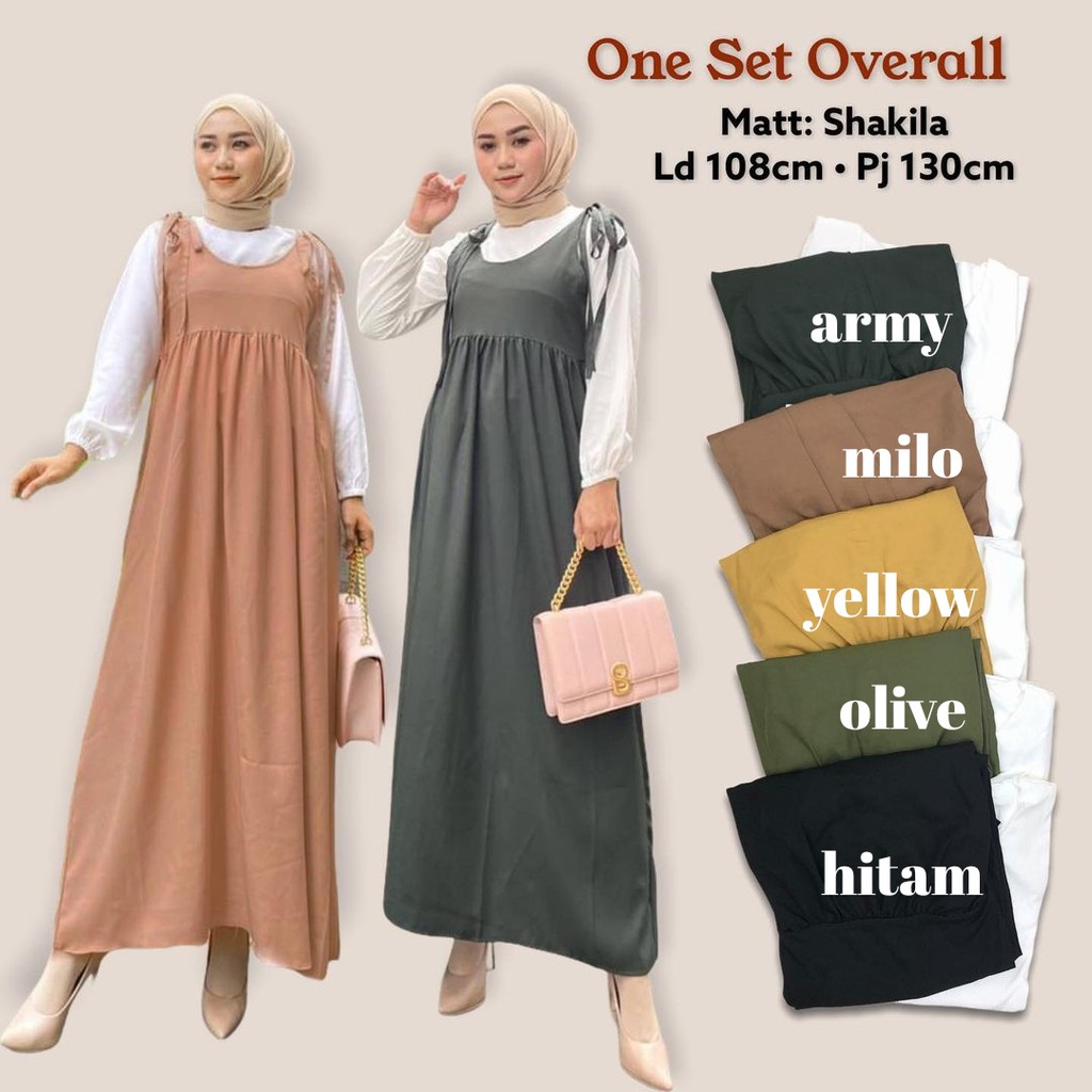 CHILA OVERALL+ INNER KAOS - overall bahan shakilaset