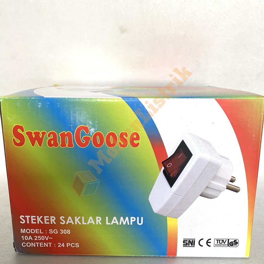 STEKER SAKLAR LAMPU KEPALA COLOKAN ON OFF STEKER ARDE SWITCH SWAN GOOSE SNI