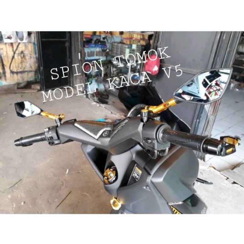 SPION TOMOK BESAR V5 FULL CNC UNIVERSAL CBR NINJA GSX R15 R25 NMAX AEROX LEXI PCX BEAT MIO SKOOPY