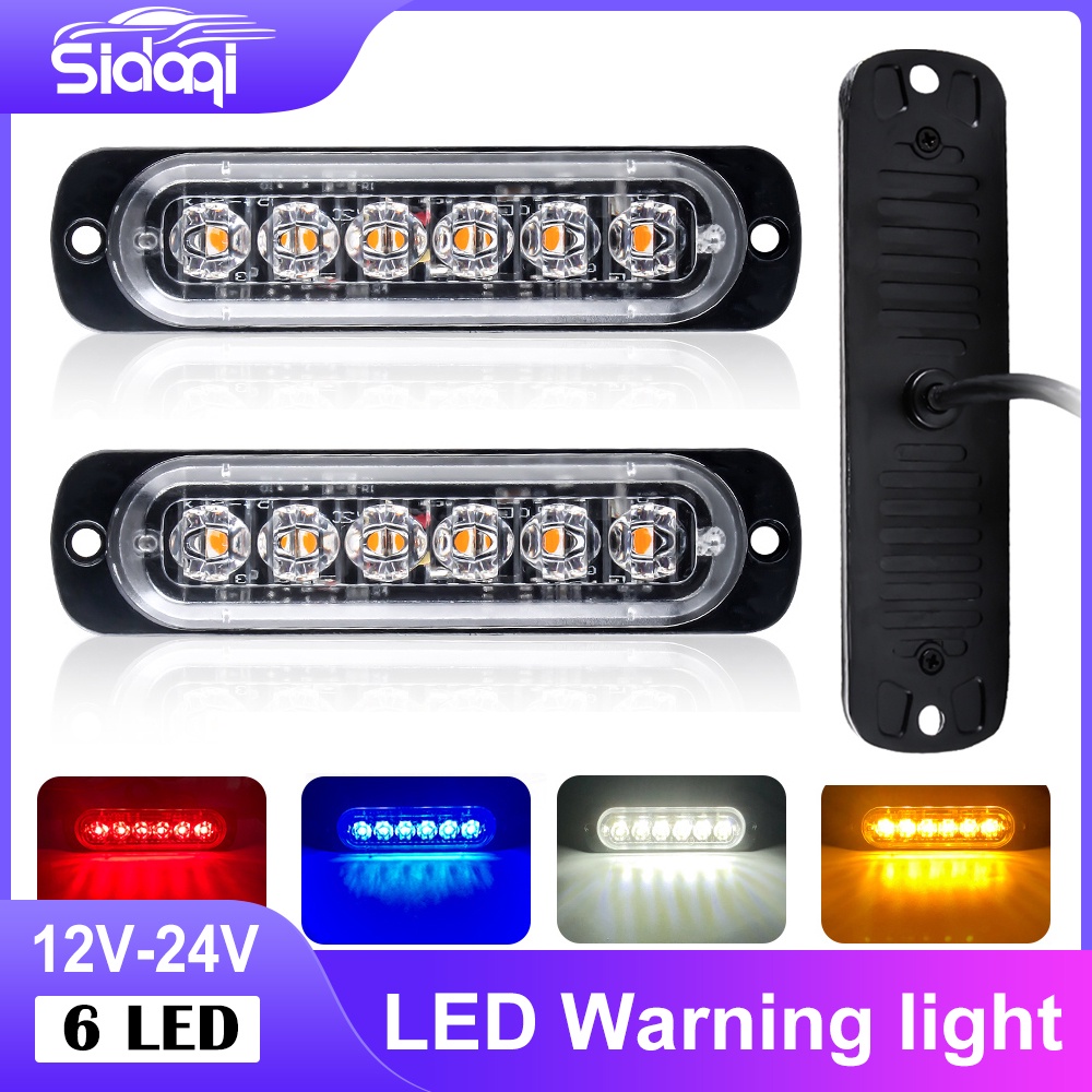 1piece Lampu Kabut Mobil Off Road Truk Off-Road 6 LED Kuning 12V SUV Lampu Peringatan Lampu LED Samping Motor