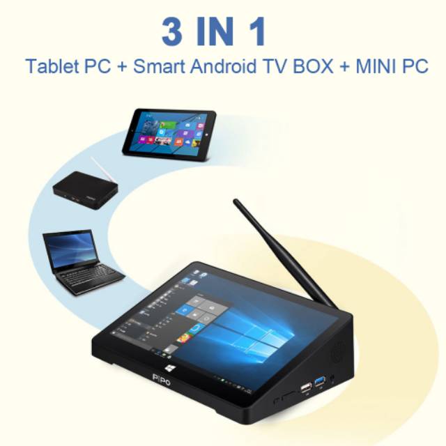 PiPo X9S 2022 Version 3/64GB Rom Intel N4020 Windows 10 AIO Hybrid Mini PC POS Touchscreen 8.9