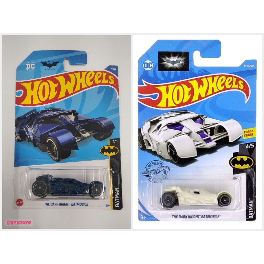 Hot Wheels Batman The Dark Knight Batmobile Putih hotwheels Biru THR Lot A 2022