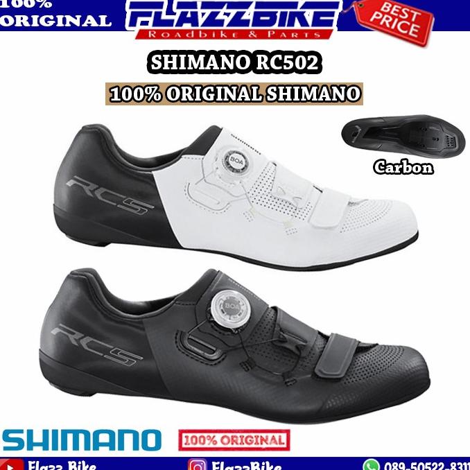 SHIMANO RC502 WIDE BLACK WHITE Sepatu Roadbike Hitam Putih RC5 RC 502
