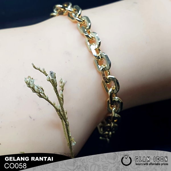 Gelang Rantai Oval Nuri Tebal Ctr G0047 GRG