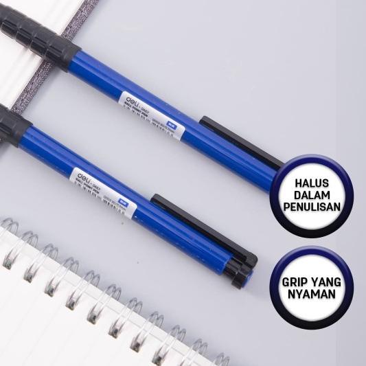 

☪ Deli EQ00330 Ballpoint Pen 0.7mm Blue ♝