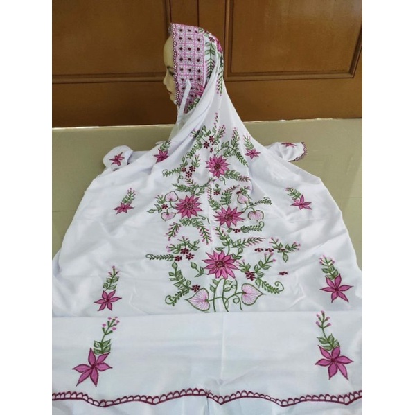 mukena lajuran bordir