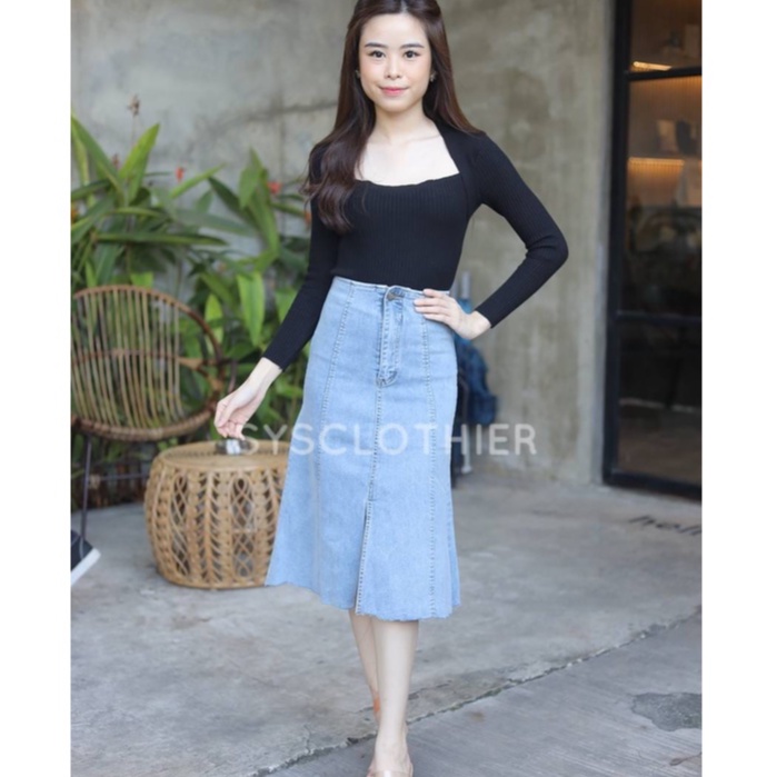 CELANA JEANS WANITA SUNHA SKIRT IMPORT