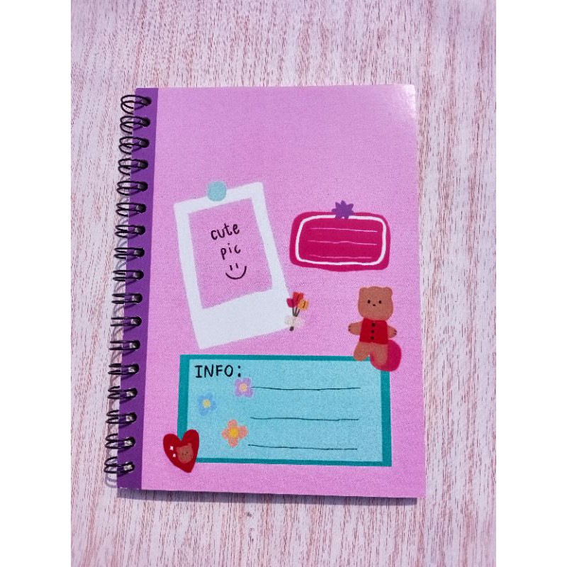 sketch book ukuran A6 cover lucu-Pink