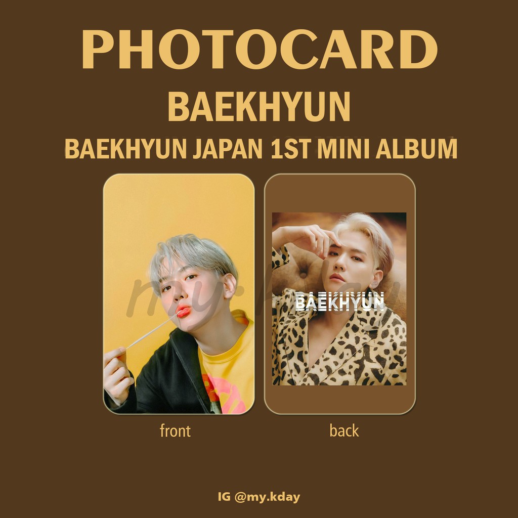 PC-0379, Unofficial Photocard Baekhyun Baekhyun Japan 1st Mini Album 2 sisi