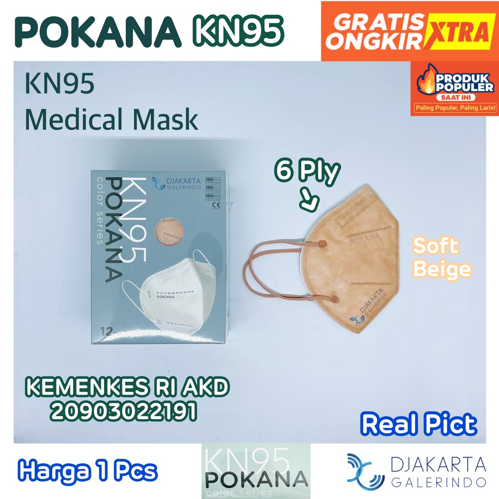 Masker POKANA KN95 6 Ply Medical Mask - Colour Series &amp; Fashion Series