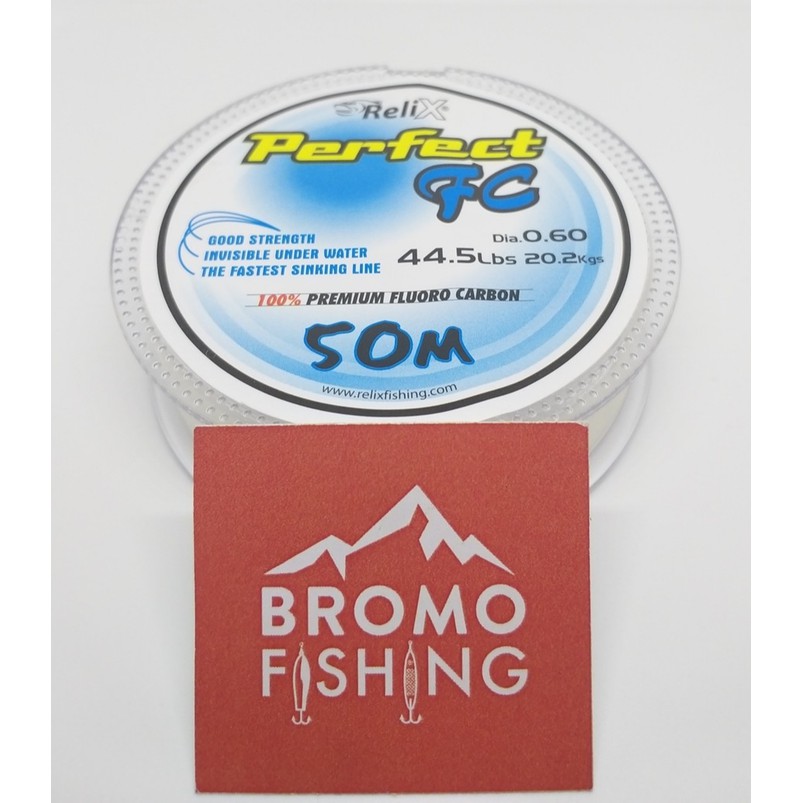Leader RELIX PERFECT 0.60 mm 44.5 lbs FLUORO CARBON