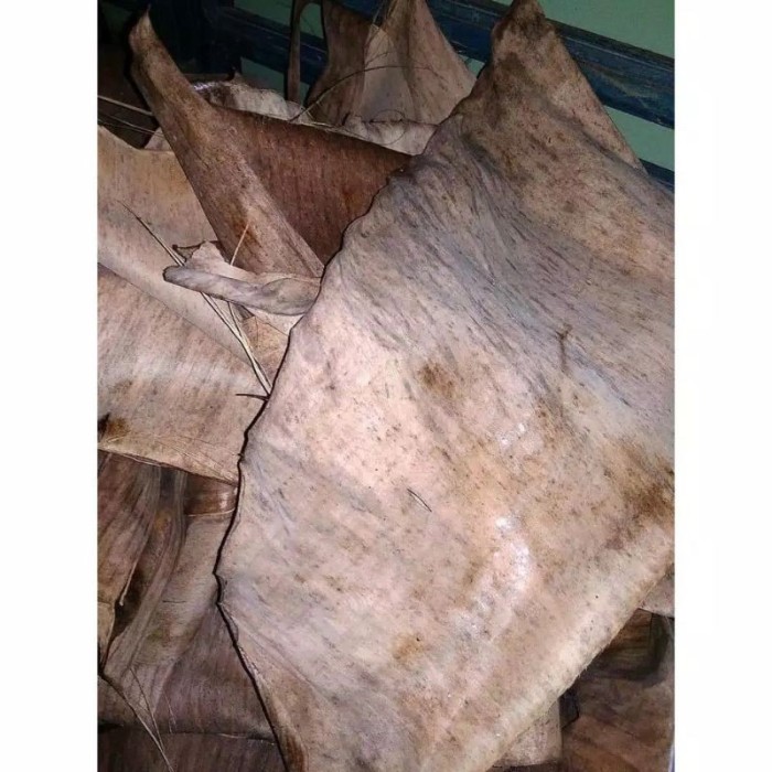 daun pisang kering 100gr media jangkrik,dan ikan cupang kalaras